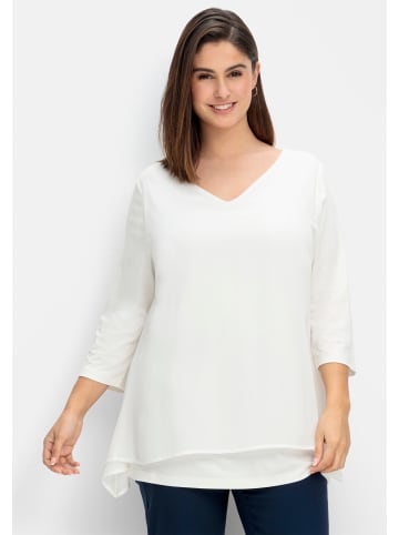 sheego 3/4-Arm-Shirt in offwhite