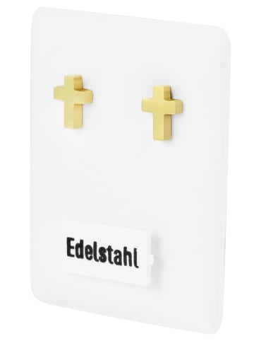 Adeliás Unisex Ohrringe – Ohrstecker aus Edelstahl in gold