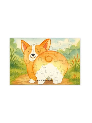 Mr. & Mrs. Panda Puzzle Corgi Po Design ohne Spruch in Weiß