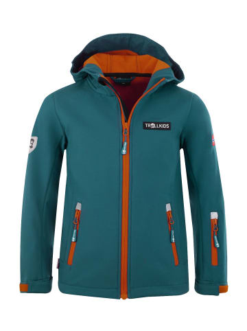 Trollkids Softshelljacke "Oslofjord" in Dunkelblau/Zimt