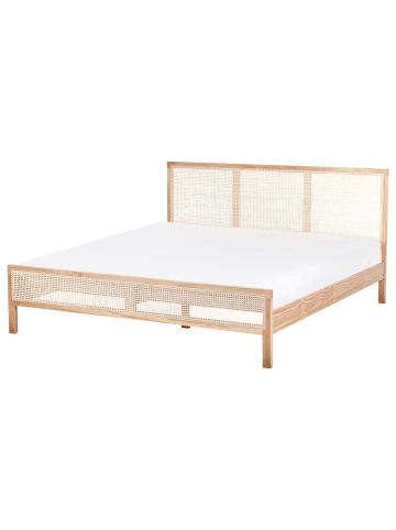 Beliani 2-tlg Doppelbett SALERNAS in Braun