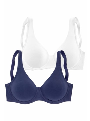 PETITE FLEUR petite fleur Minimizer-BH in marine+weiß