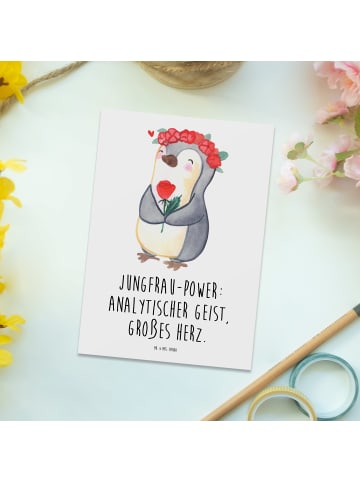 Mr. & Mrs. Panda Wanddeko Jungfrau Astrologie mit Spruch in Weiß