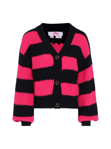 myMo Strickjacke in SCHWARZ PINK