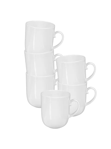 Seltmann Weiden 6er Set Henkelbecher Rondo/Liane 0,27 l in weiß