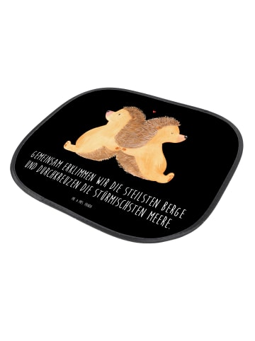 Mr. & Mrs. Panda sonnenschutz Igel händchenhaltend mit Spruch in Schwarz