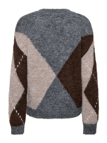 JDY Strickpullover in Medium Grey Melange