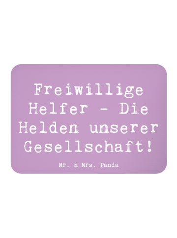 Mr. & Mrs. Panda magnet Spruch Freiwilliger Held mit Spruch in Lavendeltraum