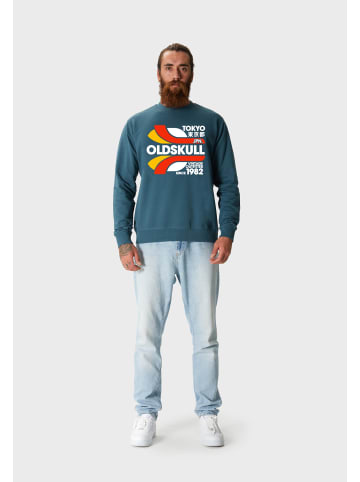 OLDSKULL Sweatshirt Retro Tokyopolis in Dark green
