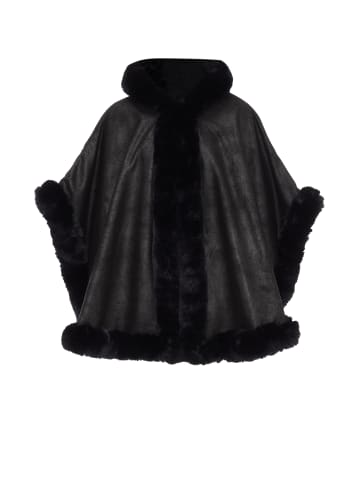 Usha Women Poncho in Schwarz