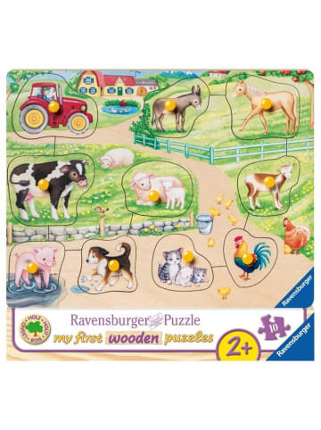 Ravensburger Ravensburger Kinderpuzzle - 03689 Morgens auf dem Bauernhof - my first wooden...