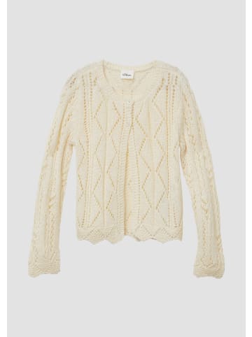 s.Oliver Strickjacke langarm in Creme