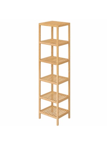 SONGMICS Badregal Bambou in Naturfarben - (B)33 x (H)79.5 x (T)33 cm