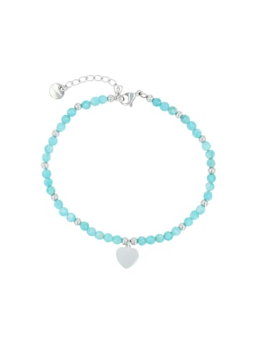 Adeliás Damen Anhänger – Herzanhänger aus Edelstahl mit Perle in silber