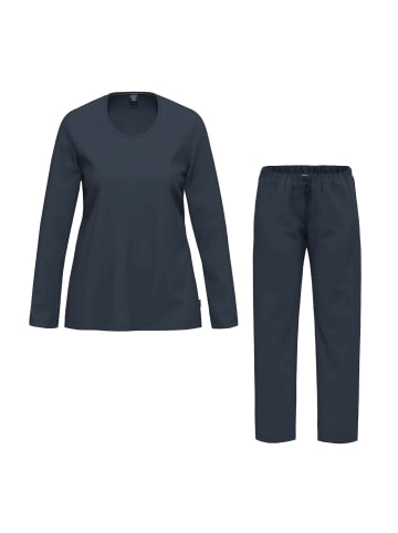 Ammann Schlafanzug Langarm Organic Cotton in Nightblue