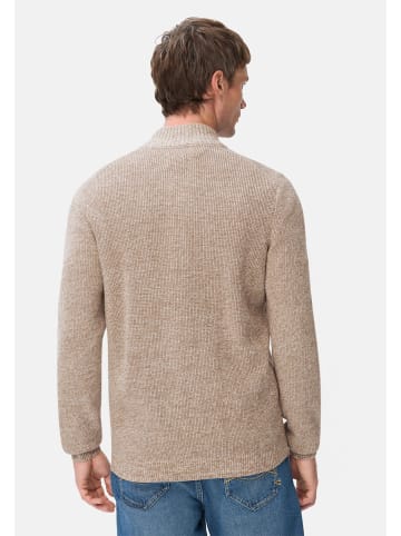 Camel Active Kernige Strickjacke aus Baumwollgemisch in Beige
