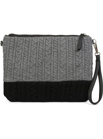 styleBREAKER Clutch Handtasche in Grau-Schwarz