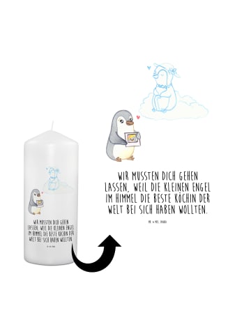 Mr. & Mrs. Panda Trauerkerze Trauer Oma mit Spruch in Weiß