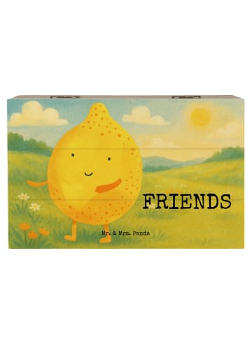 Mr. & Mrs. Panda Aufbewahrungsbox Beste Freunde Zitrone Design m... in Weiß