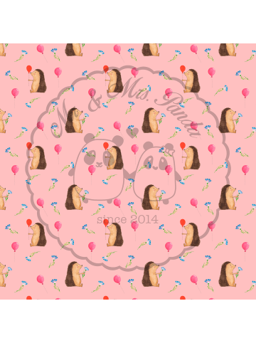 Mr. & Mrs. Panda Tablett Igel Luftballon ohne Spruch in Rosa