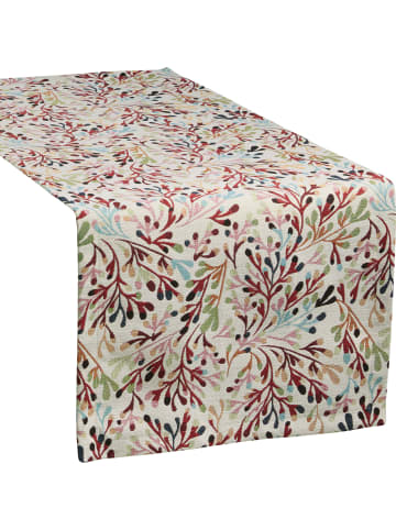 Sander Jacquard, Baumwollmischung Tischläufer Coral in bunt