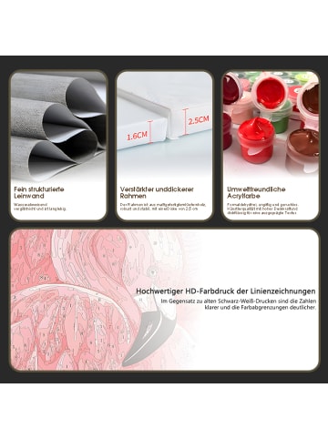 ARTNANAS DIY Malen nach Zahlen Set-"Neugierige Katze" 