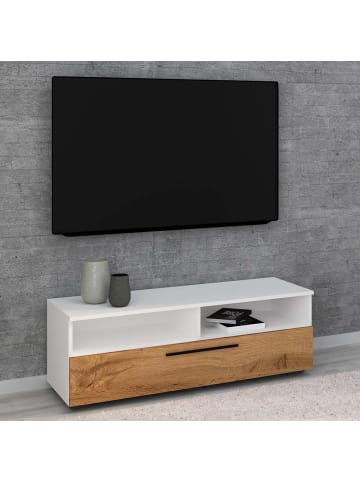 ebuy24 TV Tisch ArilaL 15 Weiß 115 x 40 cm