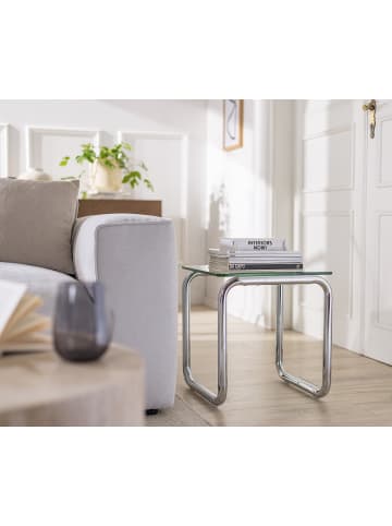 home24 Beistelltisch Vanston in Chrom