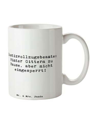 Mr. & Mrs. Panda Tasse Justizvollzugsbeamte: Hinter Gittern zu H... in Weiß