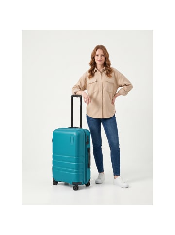 Redolz Pro ABS 4 Rollen Trolley 65 cm mit Dehnfalte petrol