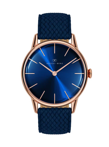 August Berg Armbanduhr Serenity Deep N°4 in rosegold sunray_blue