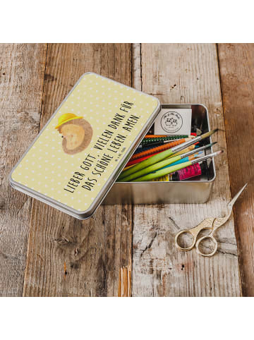 Mr. & Mrs. Panda Geschenkbox Igel Beten mit Spruch in Gelb Pastell