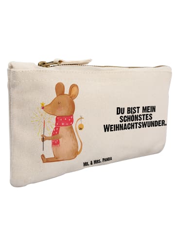 Mr. & Mrs. Panda Federmäppchen Maus Weihnachten mit Spruch in Weiß