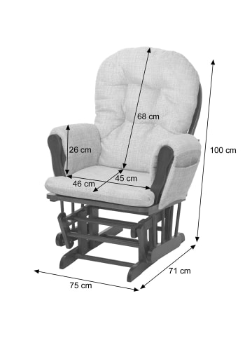 MCW Relaxsessel C76, Creme, Gestell weiß