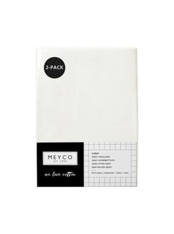 Meyco 2er-Pack Jersey-Spannbetttücher 40x80 - 40x90cm in Weiß