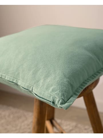 JACK 2er Set Kissenhülle 45x45cm Baumwolle Einfarbig in Jade Grün