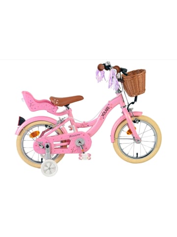 Volare Kinderfahrrad Blossom 14 Zoll ohne Rücktrittbremse in rosa
