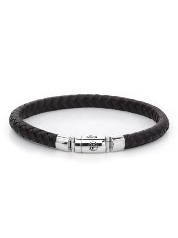 Rebel & Rose Armband The Braided Leather in schwarz