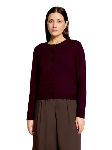 CARTOON Feinstrickjacke mit Rundhalsausschnitt in Dark Dahlia