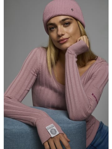 Kangaroos V-Ausschnitt-Pullover in altrosa