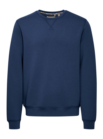 BLEND Strickpullover Regular Fit Langarm Bequem in Blau