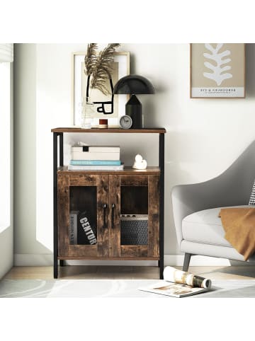 COSTWAY Weinschrank in Braun