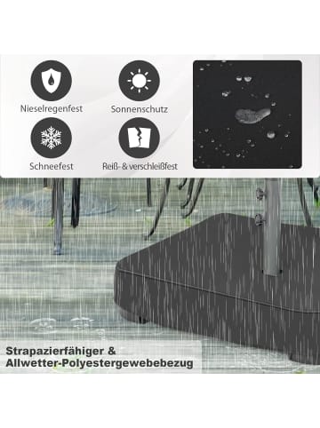 COSTWAY Sonnenschirmständer mit Sandsäcken in Schwarz