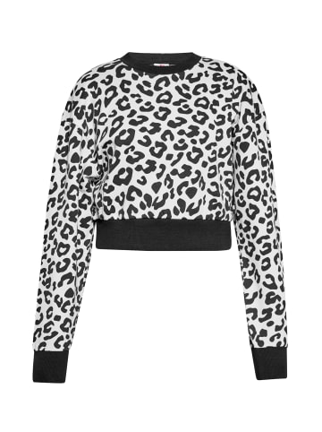 myMo Damen Sweatshirt in Weiss Leo