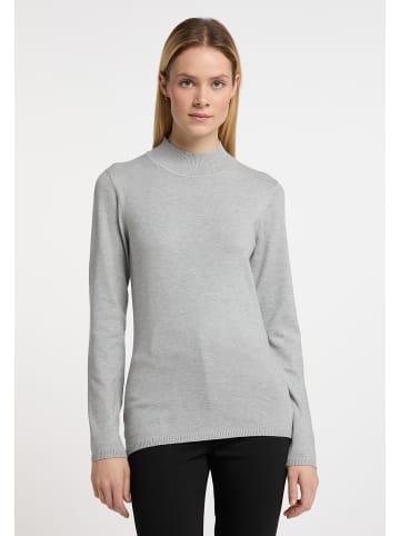 DreiMaster Klassik Strickpullover in Grau Melange