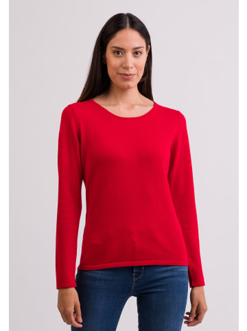 CASH-MERE.CH Rundhals Pullover in Rot