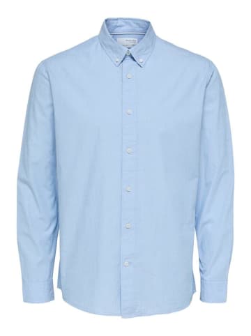 Selected Langarmhemd in Cashmere Blue