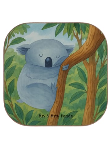 Mr. & Mrs. Panda Getränkeuntersetzer Koalabär Design ohne Spruch in Weiß