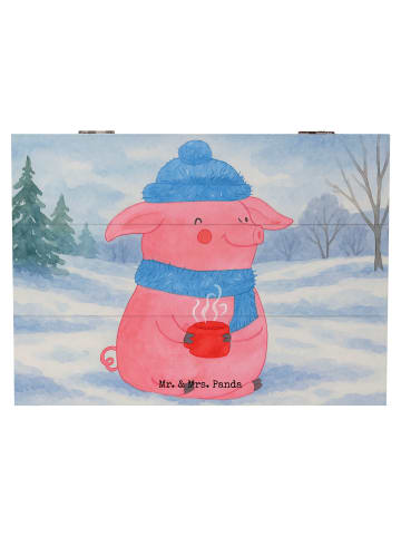 Mr. & Mrs. Panda Box Schweinchen Glühwein Design ohne Spruch in Weiß