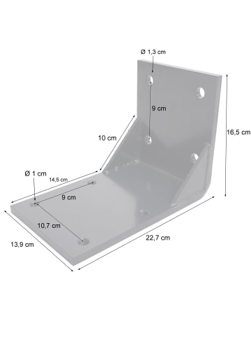 MCW 2er-Set Deckenadapter für Kassetten-Markise H122 H123, Weiß